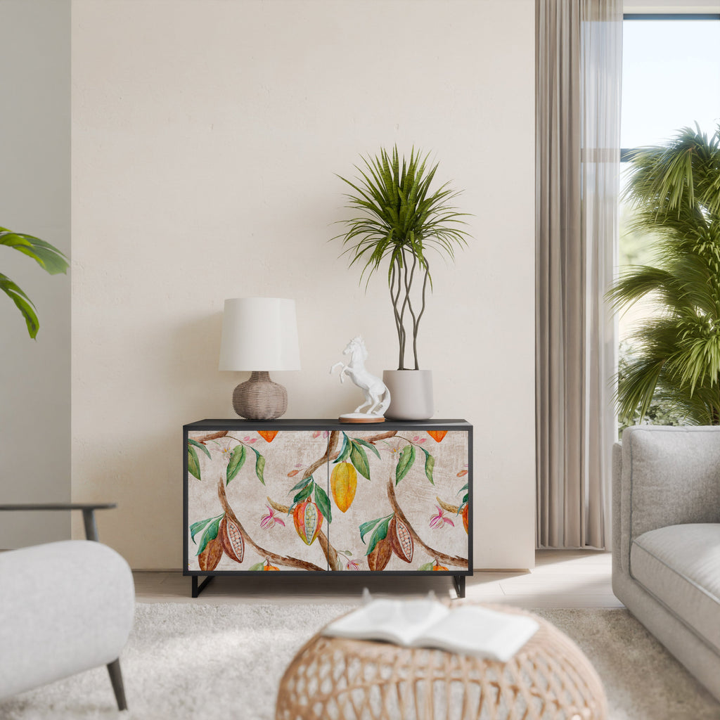 COCOA FRUITS Sideboard mit 2 Türen in Schwarz