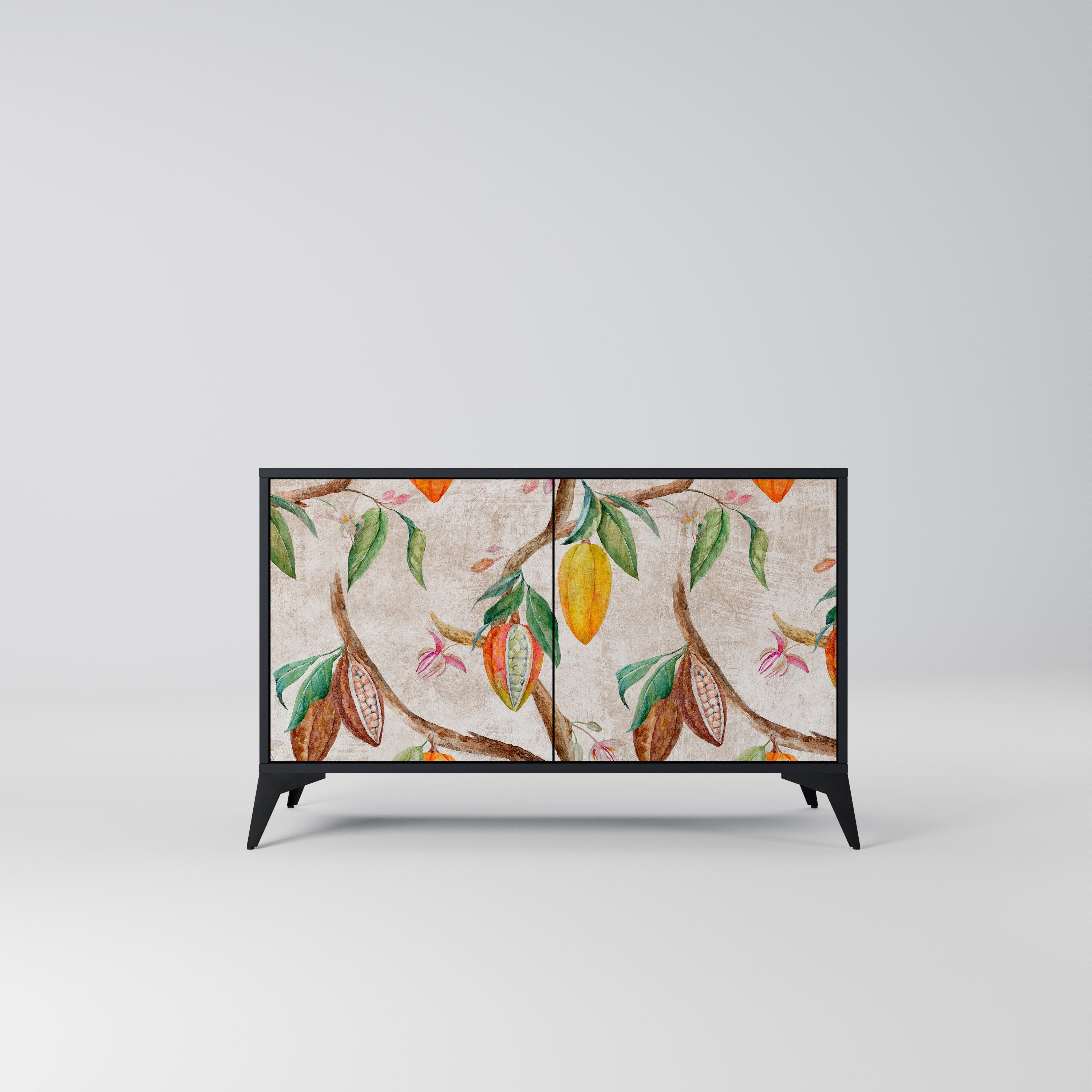 COCOA FRUITS Sideboard mit 2 Türen in Schwarz