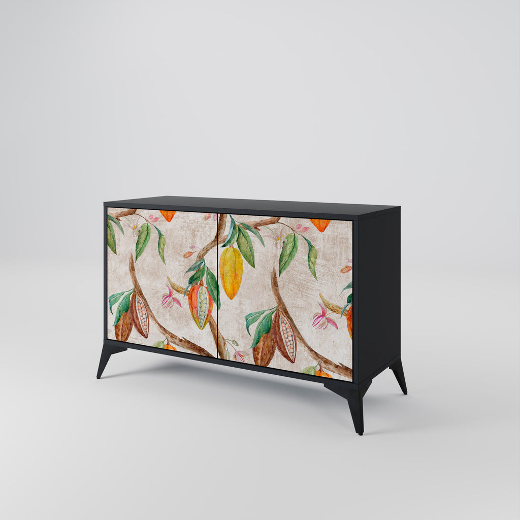 COCOA FRUITS Sideboard mit 2 Türen in Schwarz