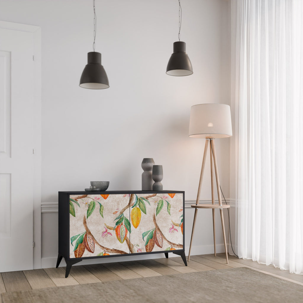 COCOA FRUITS Sideboard mit 2 Türen in Schwarz