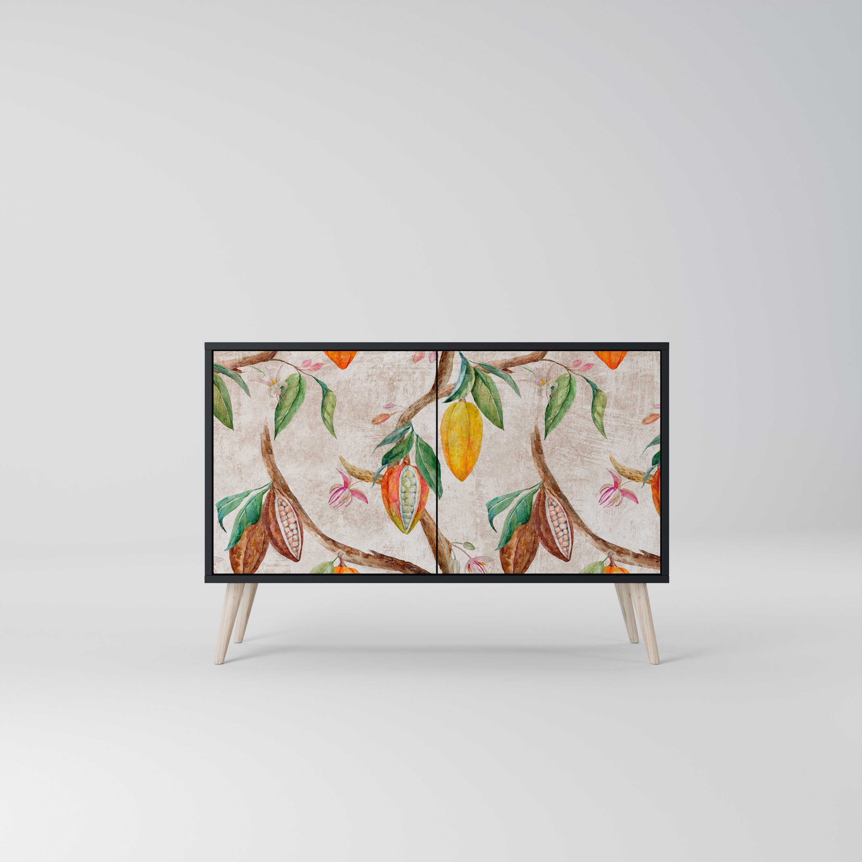 COCOA FRUITS Sideboard mit 2 Türen in Schwarz