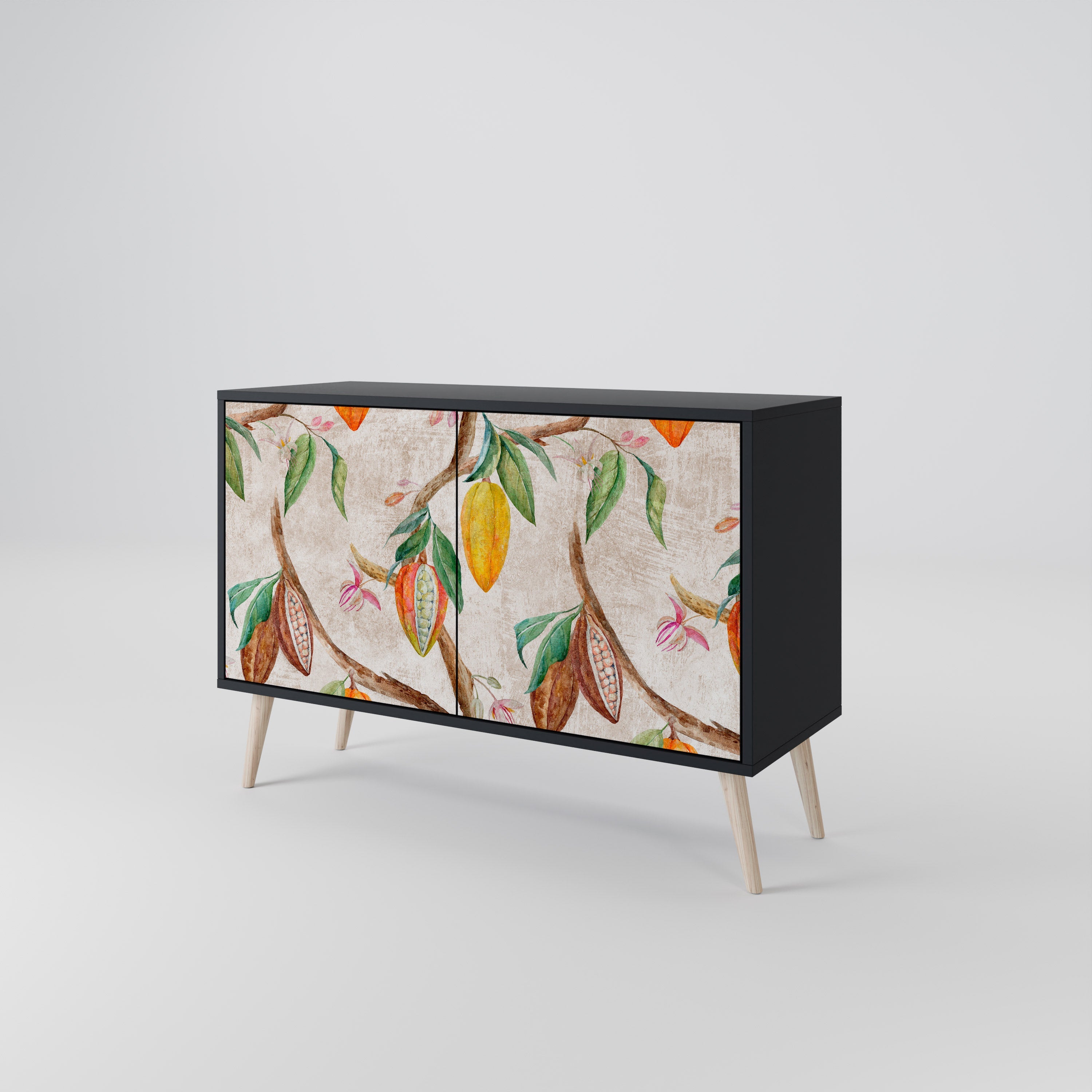 COCOA FRUITS Sideboard mit 2 Türen in Schwarz