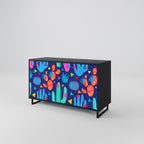 CACTUS VIBES Sideboard mit 2 Türen in Schwarz