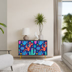 CACTUS VIBES Sideboard mit 2 Türen in Schwarz