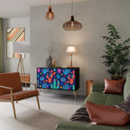 CACTUS VIBES Sideboard mit 2 Türen in Schwarz