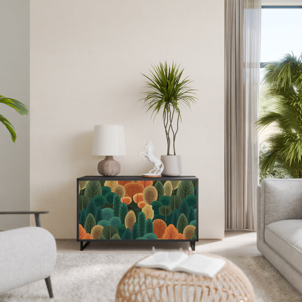 AUTUMN KALEIDOSCOPE Sideboard mit 2 Türen in Schwarz