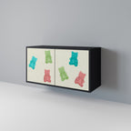 GUMMY BEARS Sideboard mit 2 Türen in Schwarz