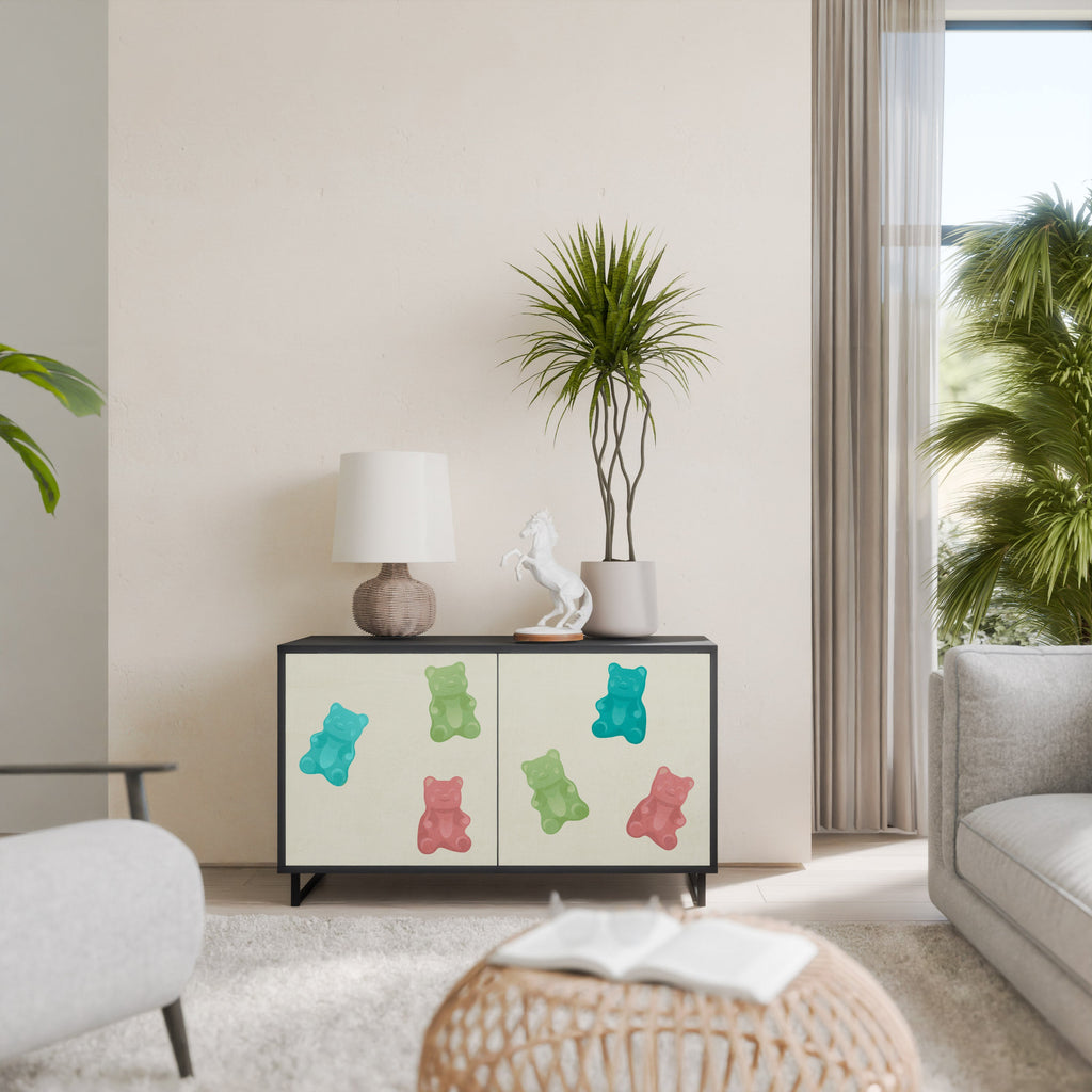 GUMMY BEARS Sideboard mit 2 Türen in Schwarz
