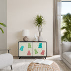 GUMMY BEARS Sideboard mit 2 Türen in Schwarz