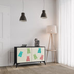 GUMMY BEARS Sideboard mit 2 Türen in Schwarz