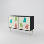 GUMMY BEARS Sideboard mit 2 Türen in Schwarz