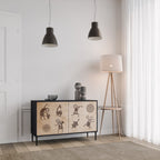 AFRICAN STYLE Sideboard mit 2 Türen in Schwarz