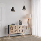 AFRICAN STYLE Sideboard mit 2 Türen in Schwarz