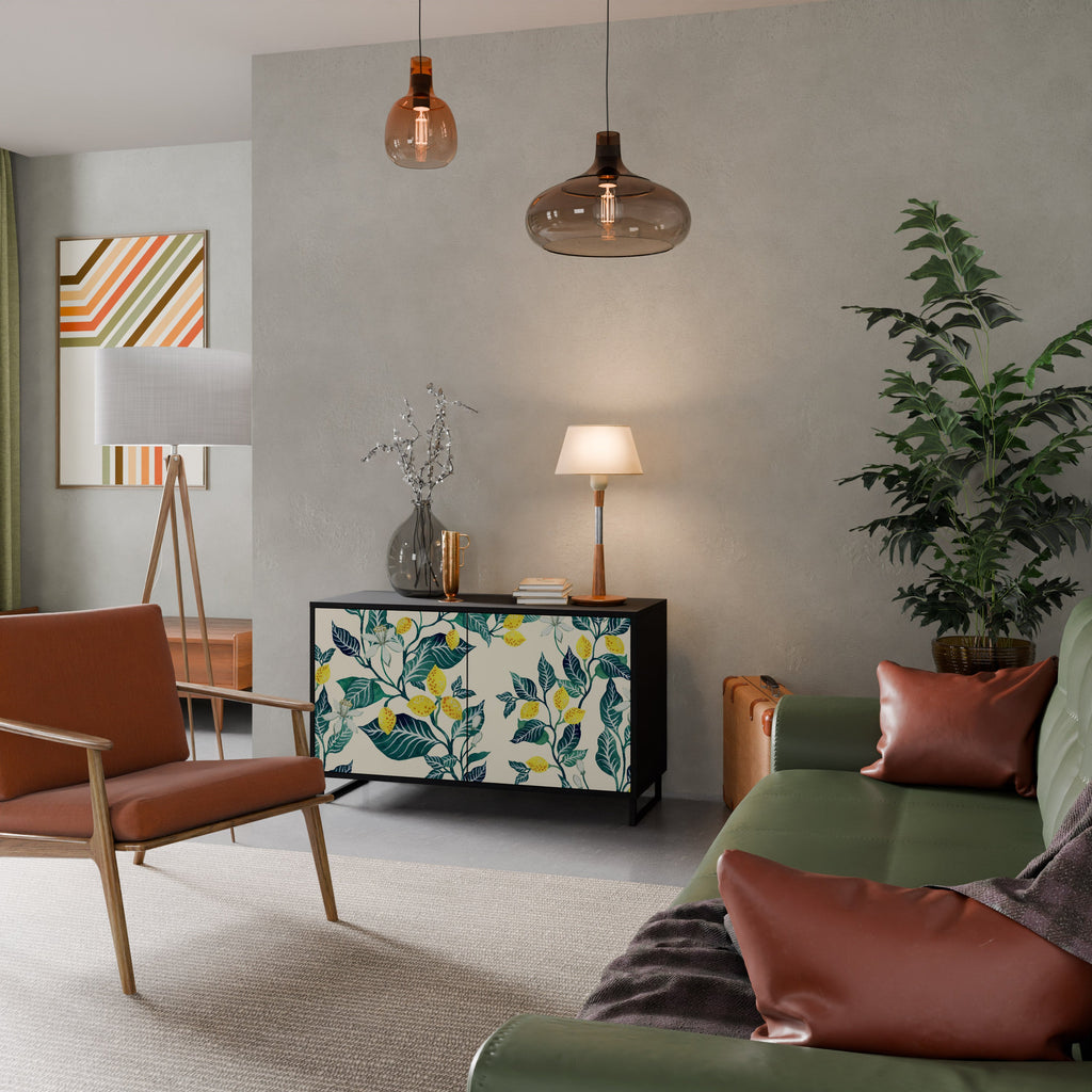 LEMON TREE Sideboard mit 2 Türen in Schwarz