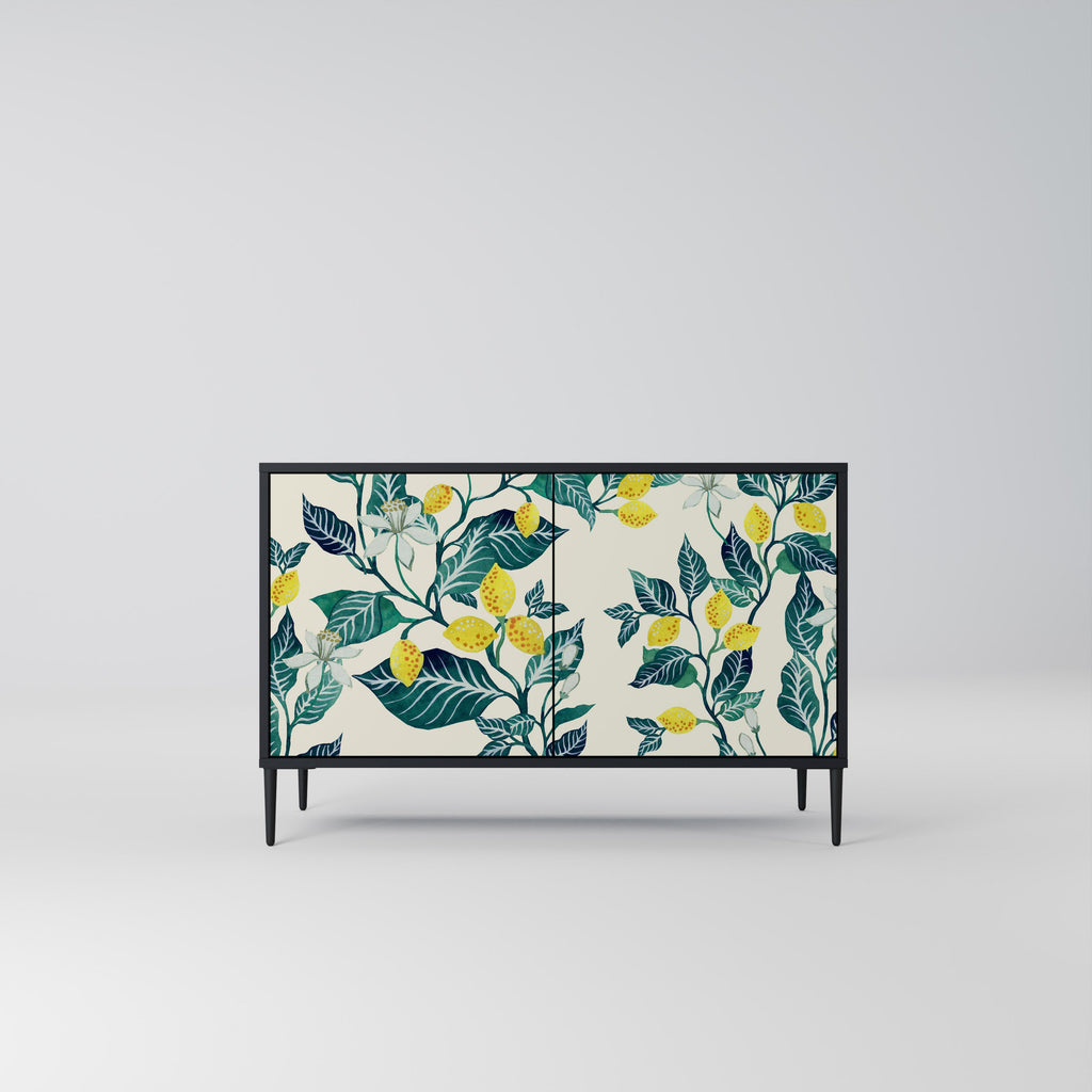 LEMON TREE Sideboard mit 2 Türen in Schwarz