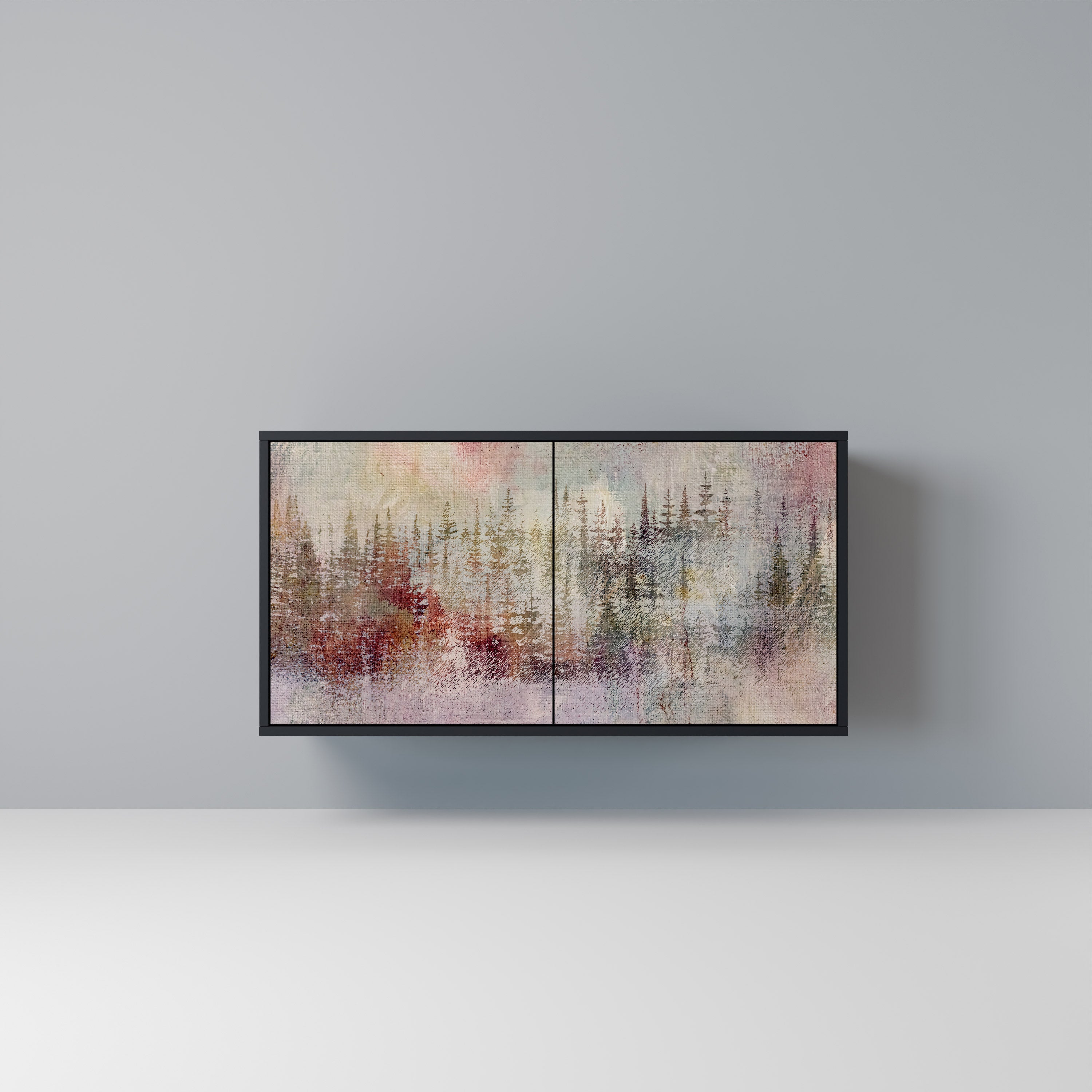 VEILED SUMMIT Sideboard mit 2 Türen in Schwarz