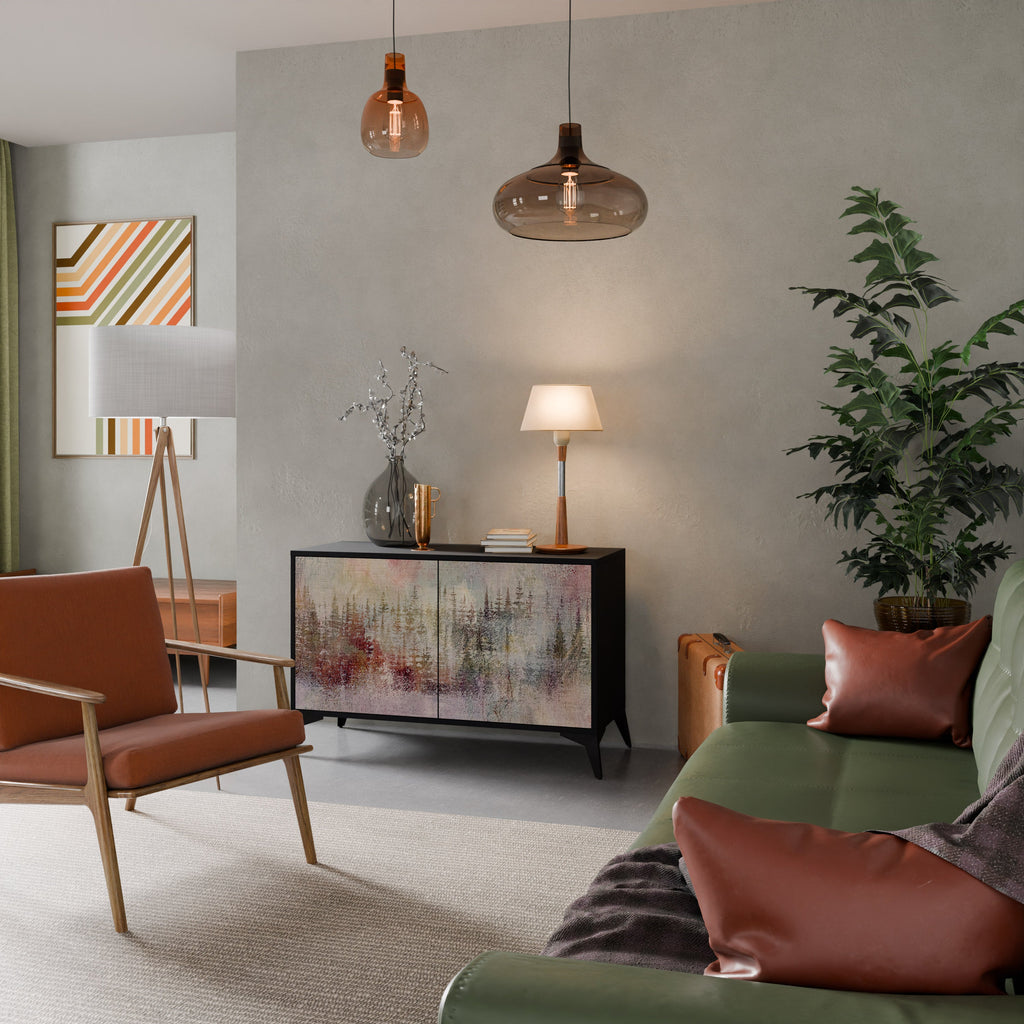 VEILED SUMMIT Sideboard mit 2 Türen in Schwarz