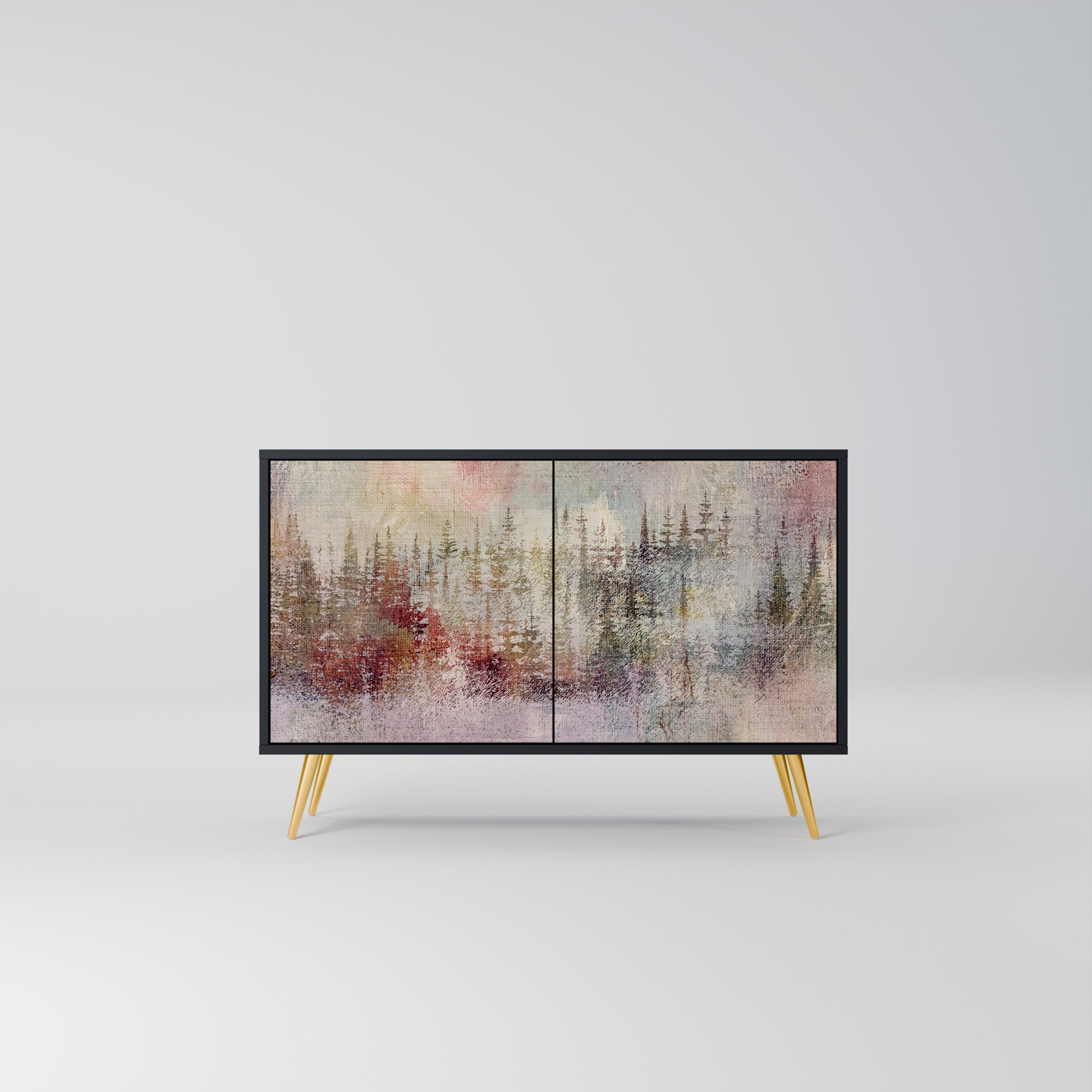 VEILED SUMMIT Sideboard mit 2 Türen in Schwarz