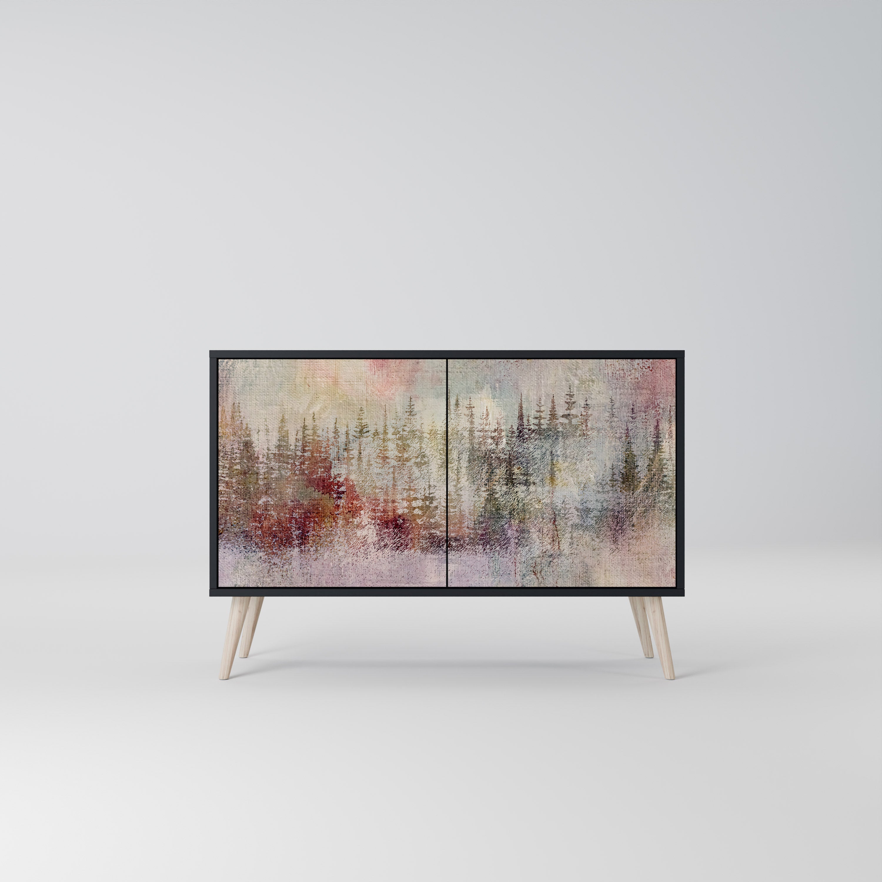 VEILED SUMMIT Sideboard mit 2 Türen in Schwarz