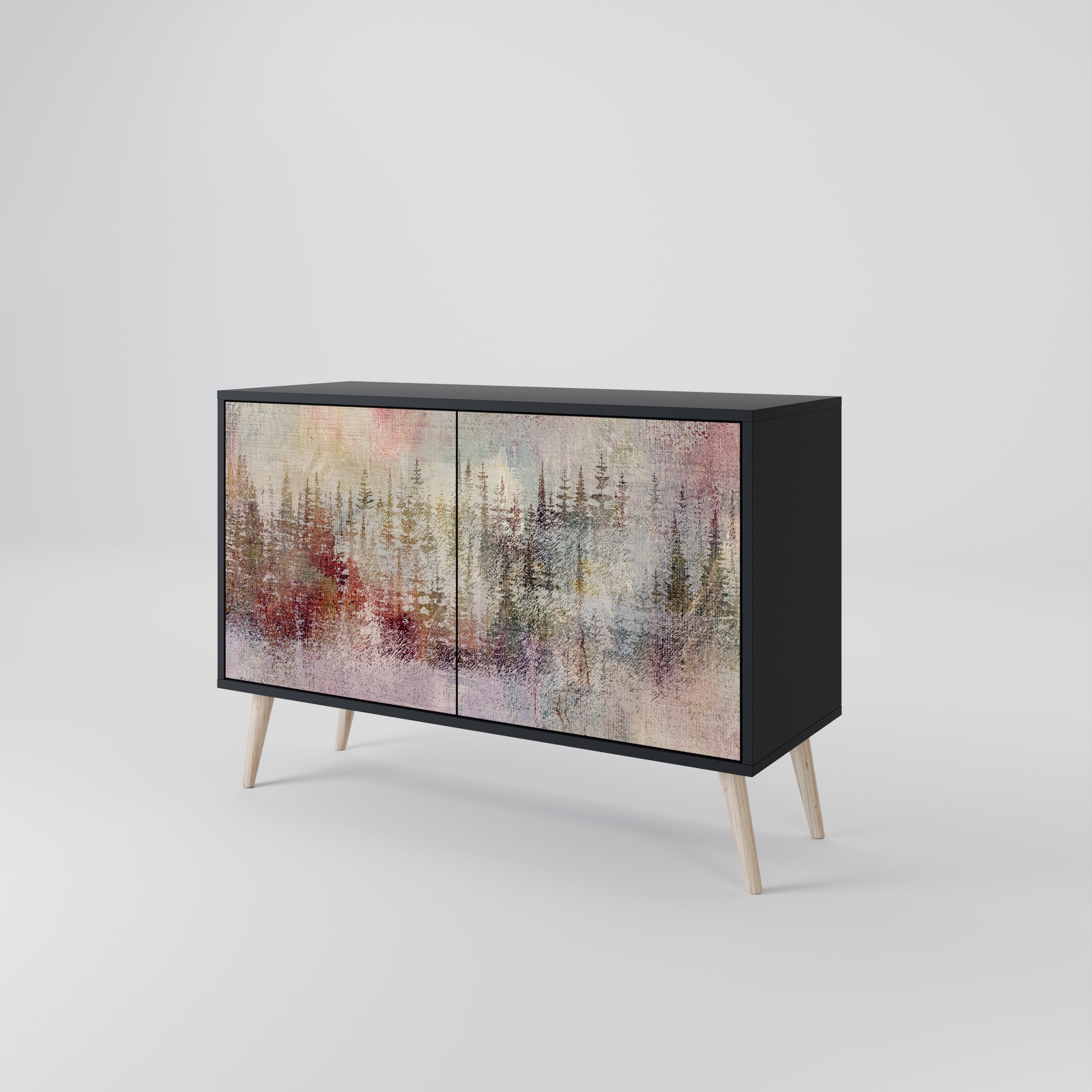 VEILED SUMMIT Sideboard mit 2 Türen in Schwarz
