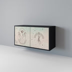 DELICATE BEAUTY Sideboard mit 2 Türen in Schwarz