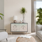 DELICATE BEAUTY Sideboard mit 2 Türen in Schwarz