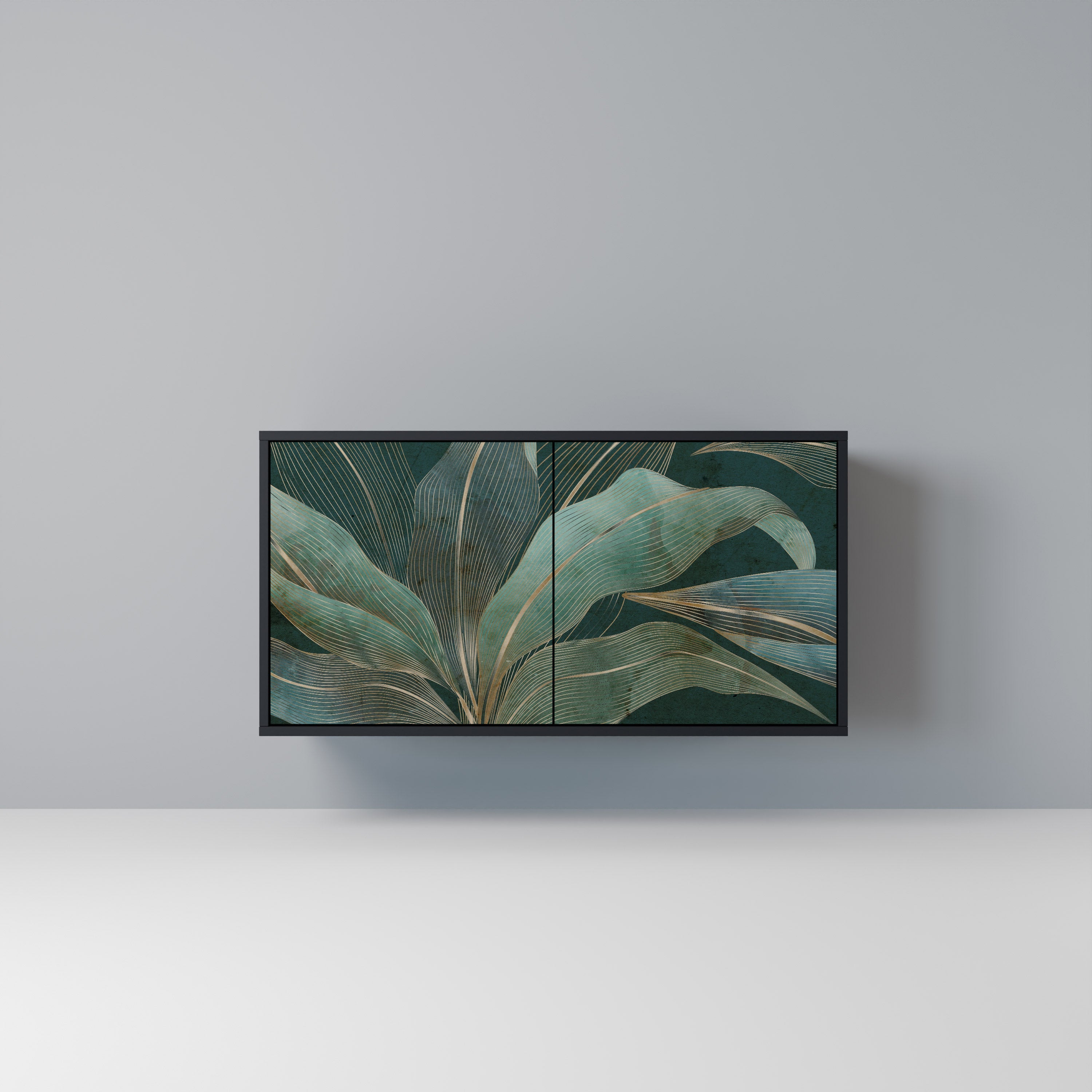 ROYAL GREEN Sideboard mit 2 Türen in Schwarz