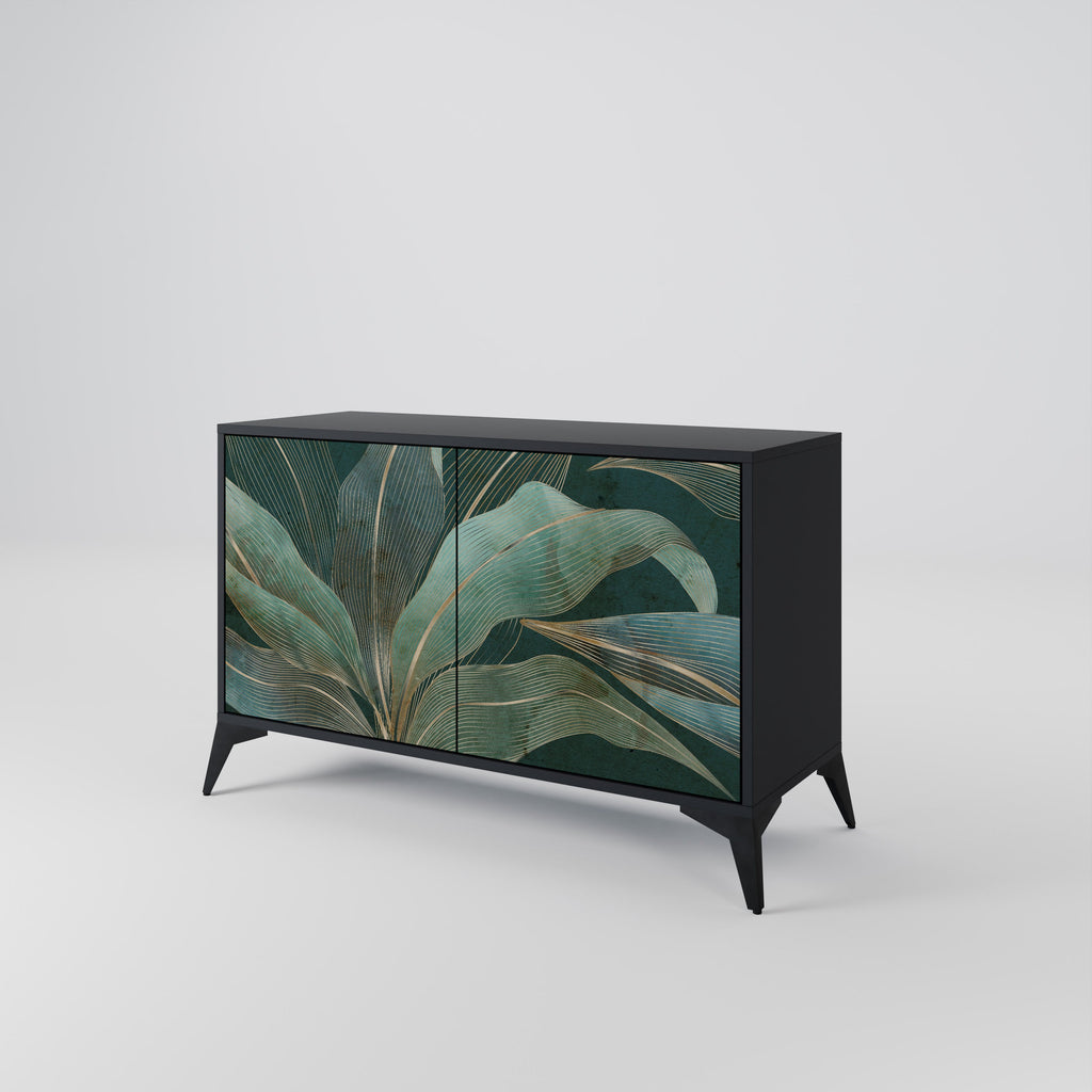 ROYAL GREEN Sideboard mit 2 Türen in Schwarz