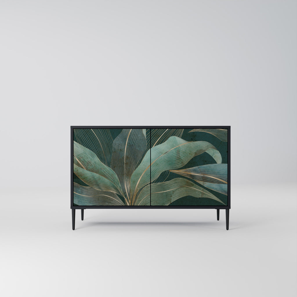 ROYAL GREEN Sideboard mit 2 Türen in Schwarz
