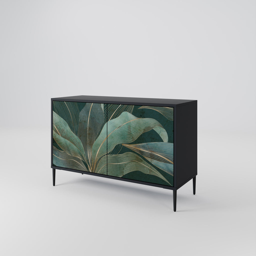 ROYAL GREEN Sideboard mit 2 Türen in Schwarz