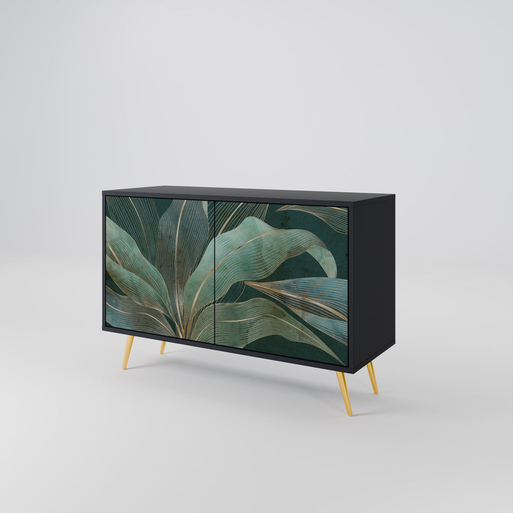 ROYAL GREEN Sideboard mit 2 Türen in Schwarz