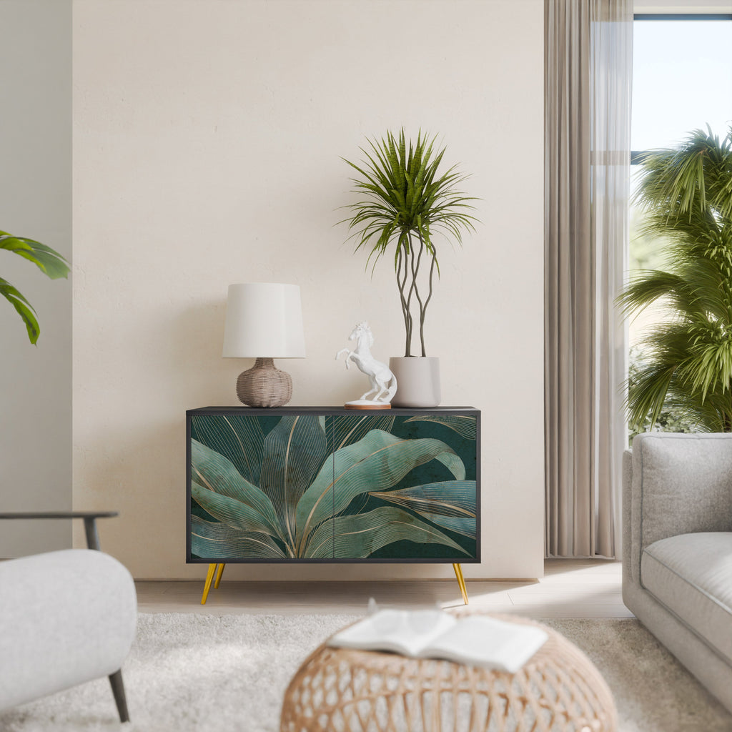 ROYAL GREEN Sideboard mit 2 Türen in Schwarz