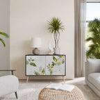 ELEGANT BOTANICS Sideboard mit 2 Türen in Schwarz