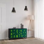 DESERT GREEN Sideboard mit 2 Türen in Schwarz