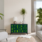 DESERT GREEN Sideboard mit 2 Türen in Schwarz