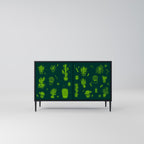 DESERT GREEN Sideboard mit 2 Türen in Schwarz