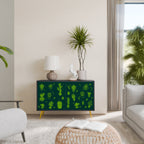 DESERT GREEN Sideboard mit 2 Türen in Schwarz