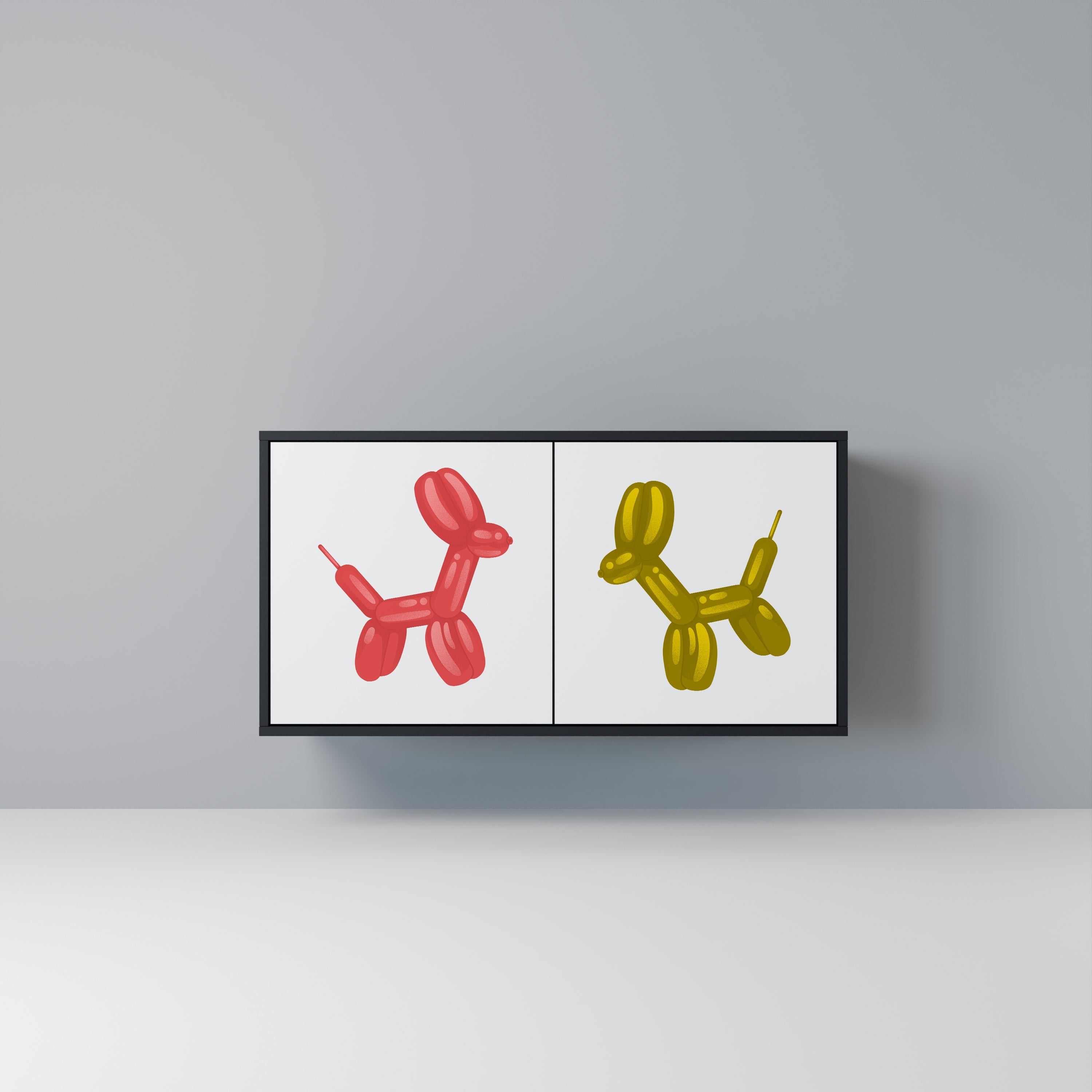 CHILDHOOD MEMORY 2-Door Sideboard in Black Finish