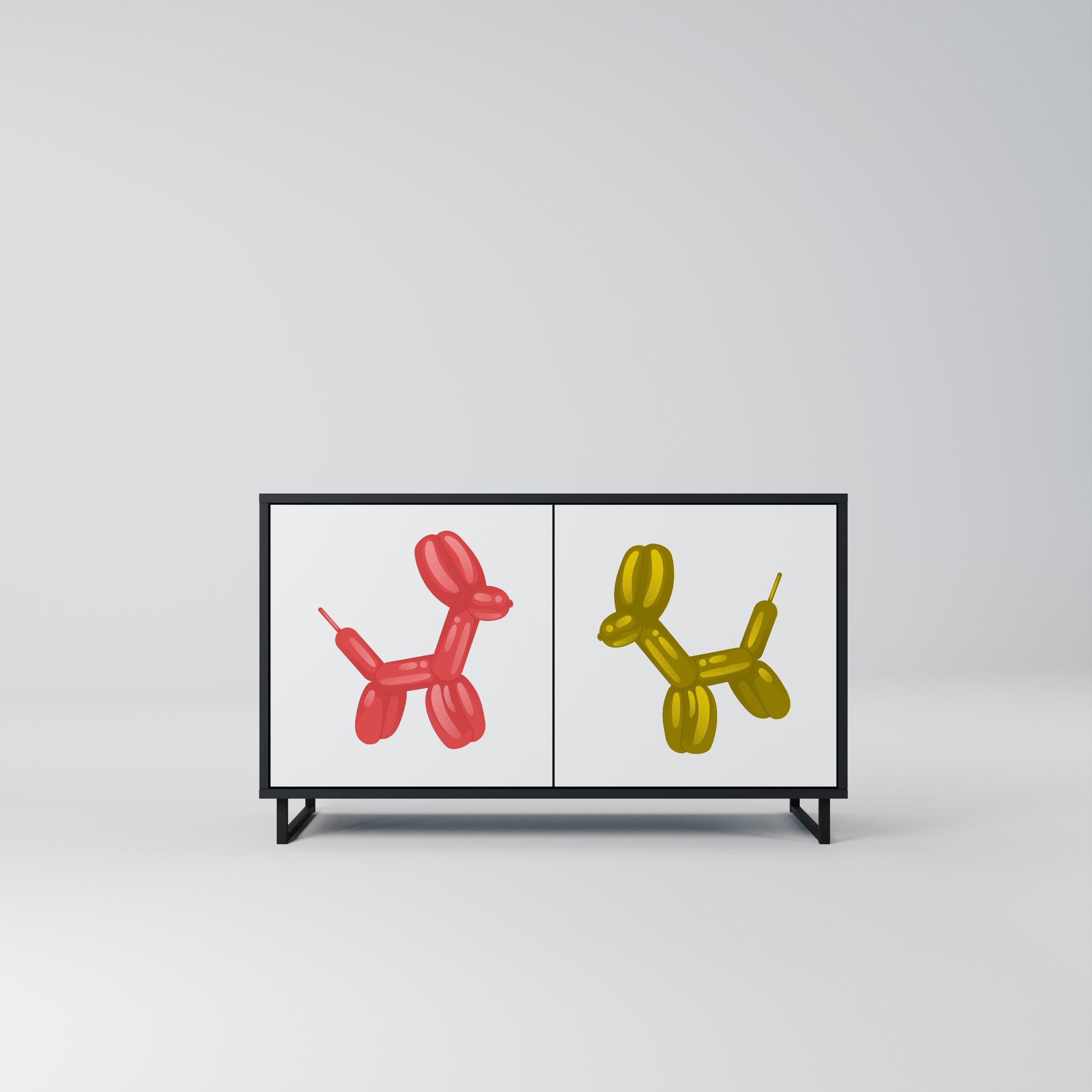 CHILDHOOD MEMORY 2-Door Sideboard in Black Finish