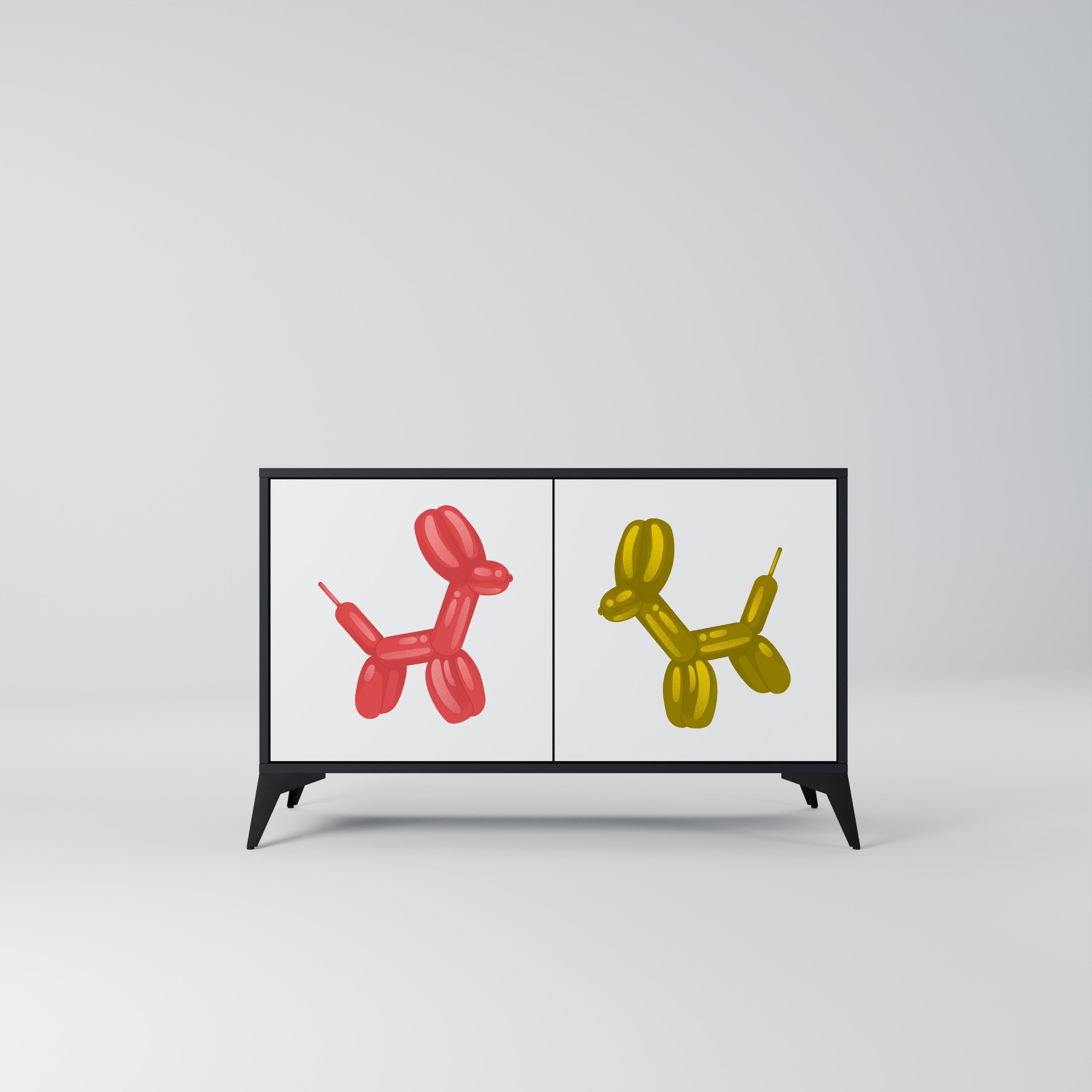 CHILDHOOD MEMORY 2-Door Sideboard in Black Finish