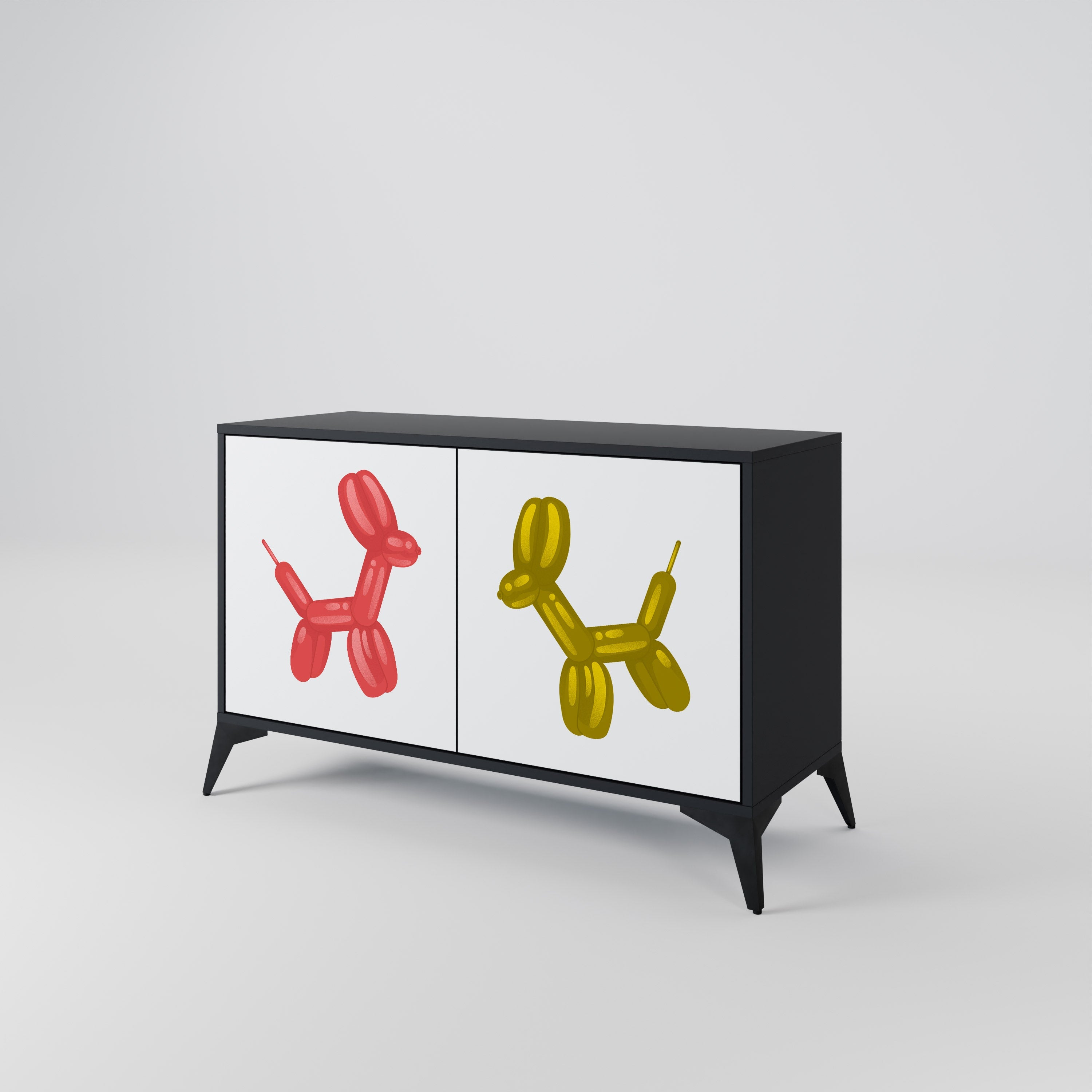 CHILDHOOD MEMORY 2-Door Sideboard in Black Finish