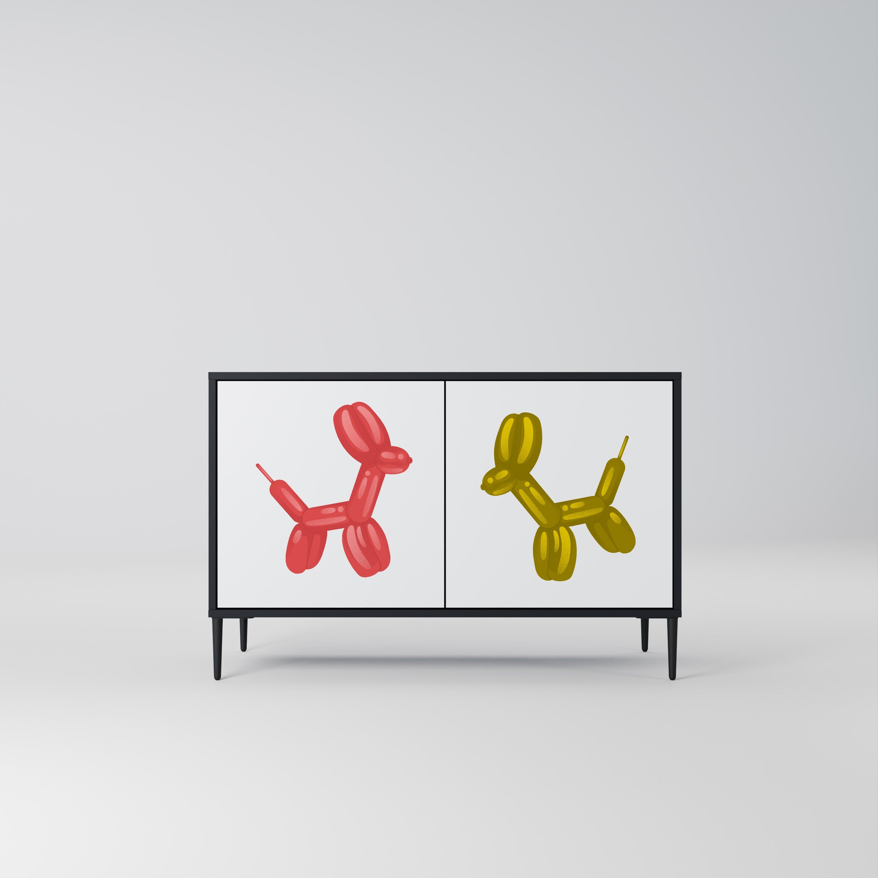 CHILDHOOD MEMORY 2-Door Sideboard in Black Finish