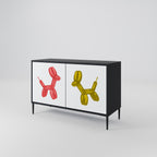 CHILDHOOD MEMORY 2-Door Sideboard in Black Finish