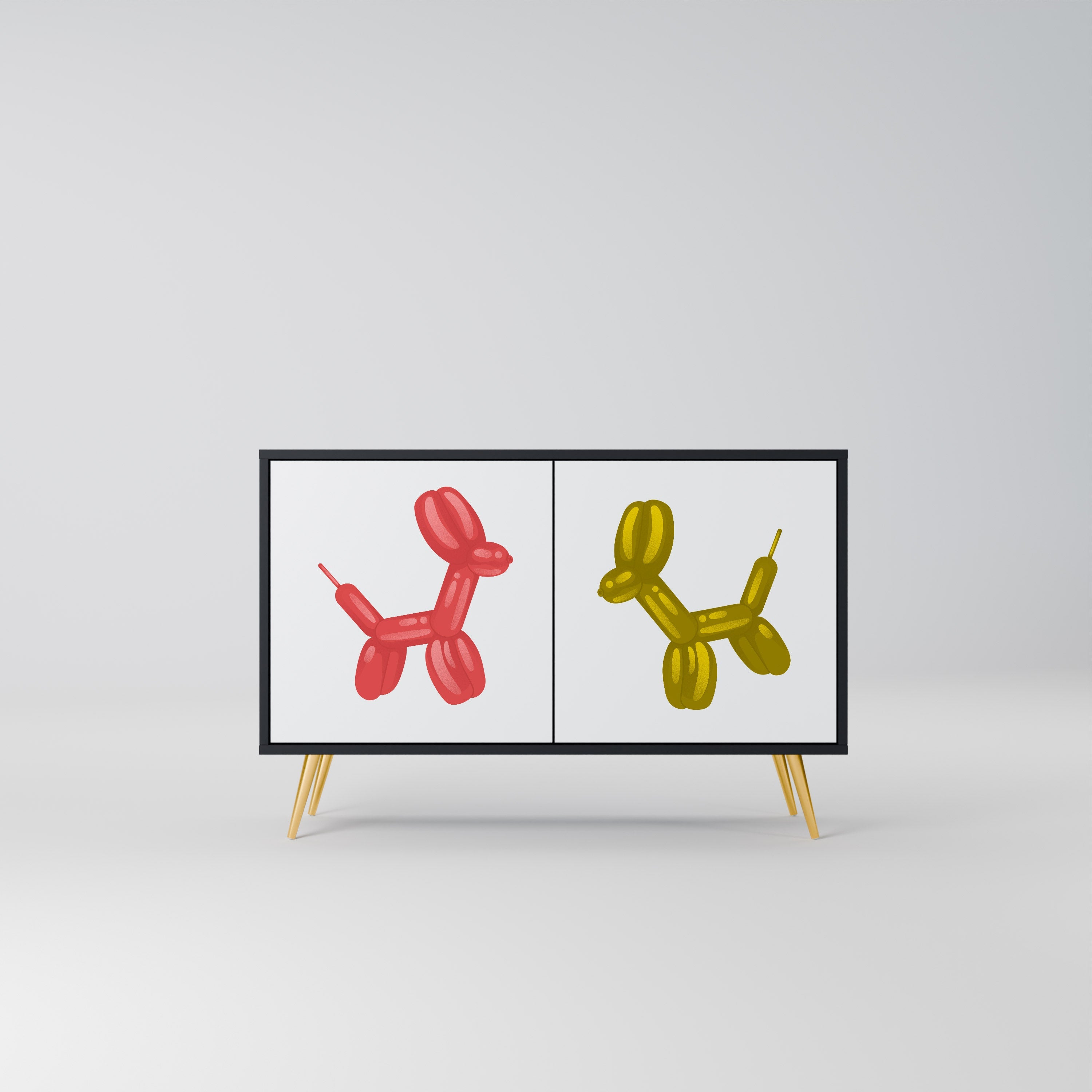 CHILDHOOD MEMORY 2-Door Sideboard in Black Finish