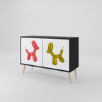 CHILDHOOD MEMORY 2-Door Sideboard in Black Finish