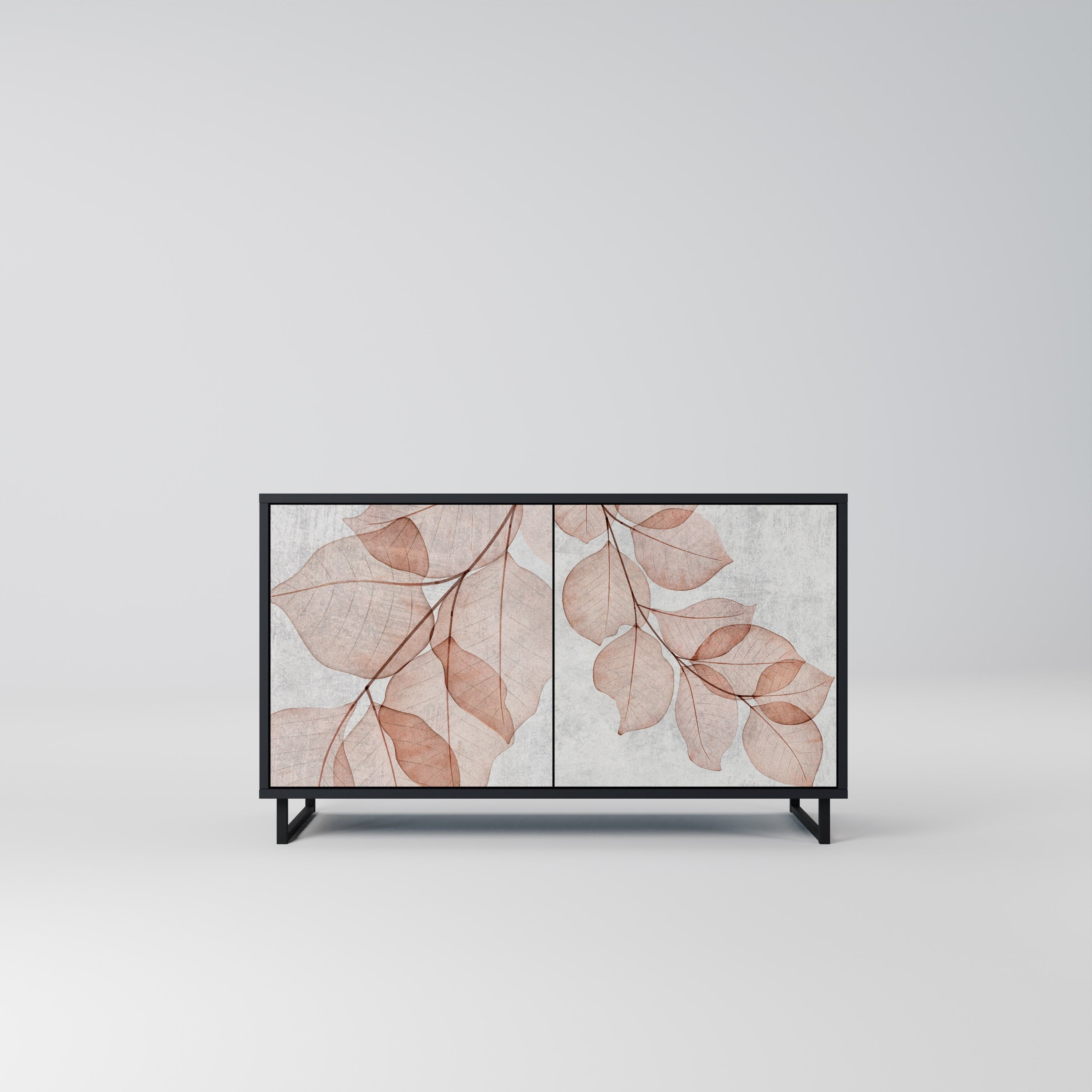 AUTUMN FRAGILITY 2-Door Sideboard in Black Finish