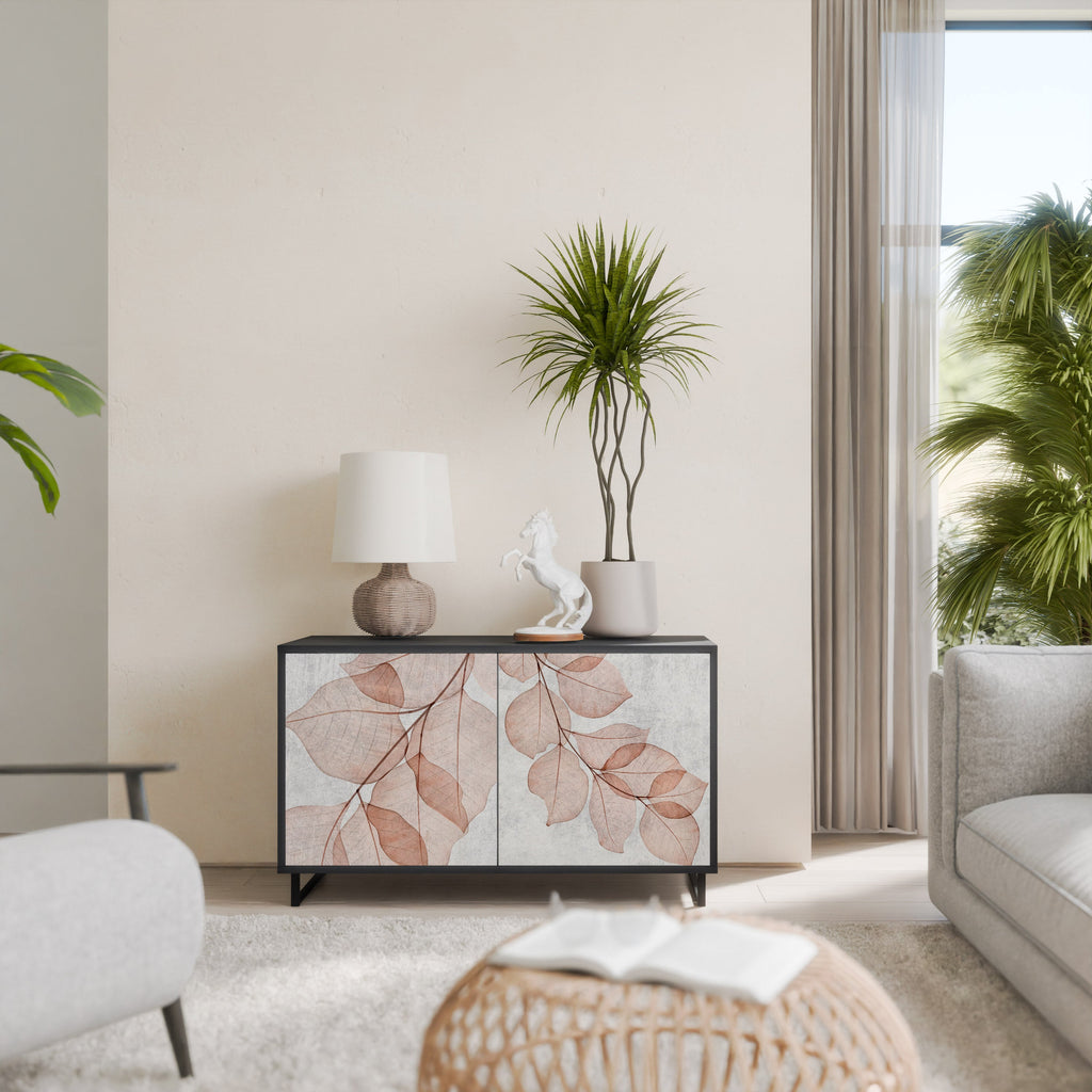 AUTUMN FRAGILITY Sideboard mit 2 Türen in Schwarz