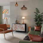 AUTUMN FRAGILITY Sideboard mit 2 Türen in Schwarz