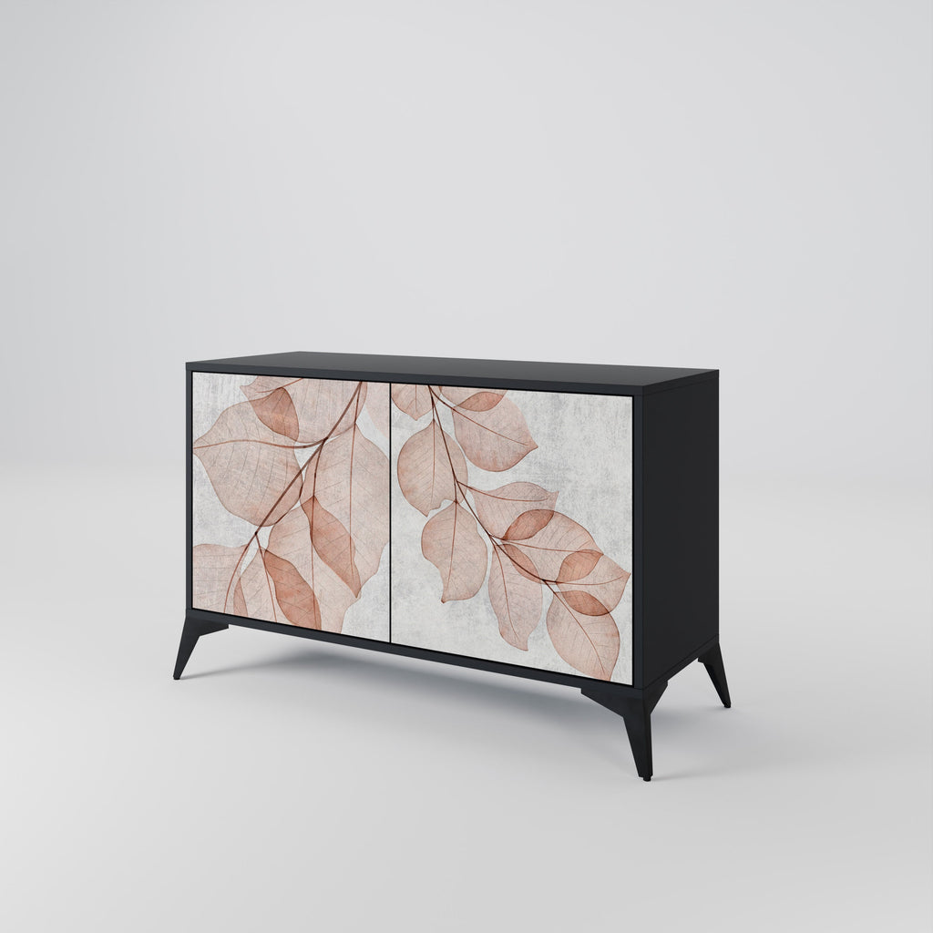 AUTUMN FRAGILITY Sideboard mit 2 Türen in Schwarz