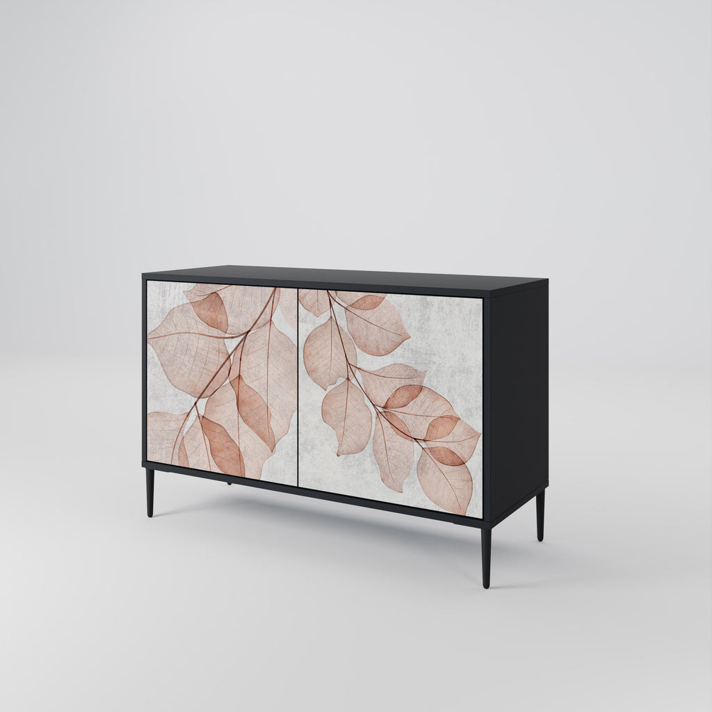 AUTUMN FRAGILITY Sideboard mit 2 Türen in Schwarz